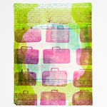 Baggage #2. Letterpress. Linoleum, photopolymer, and collagraph.