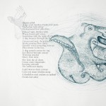 Organs Grind. 2010. Lithograph, photopolymer, and handset letterpress printed poem by artist. 